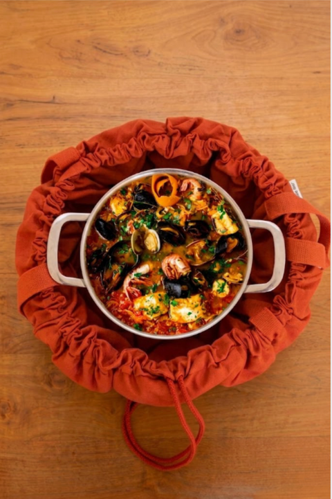 Bouillabaisse du soleil dans le sac Jack Meal rouge terracotta taille L 