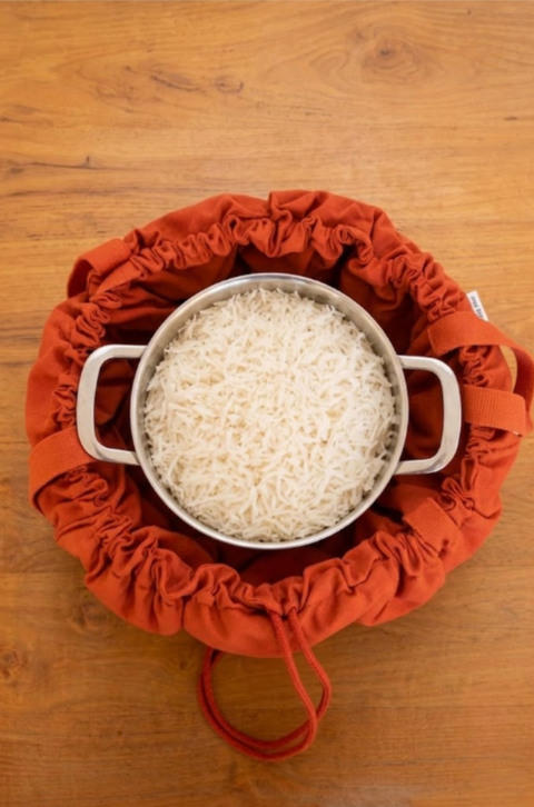 riz blanc dans un sac Jack Meal rouge terracotta taille M 